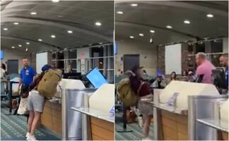 Caos en aeropuerto de Orlando: pasajera furiosa destruye computadora tras perder 3 vuelos seguidos. VIRAL