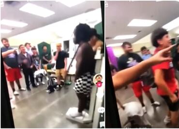 Video. Equipo de futbol americano en secundaria recrean subasta de esclavos