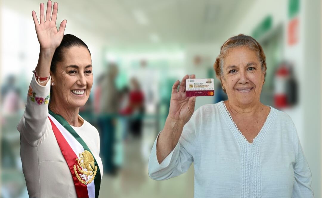 Nuevas pensiones de Claudia Sheinbaum. Conoce los 3 apoyos económicos a los que podrás registrarte. Foto: AFP / Banco del Bienestar