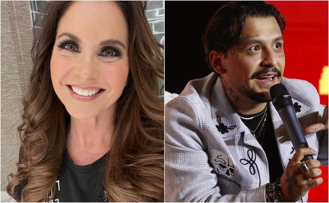 La mirada de Nodal a Lucero que dividió al público: "Angelita ven por tu alma enamorada". Foto: Foto: Instagram @luceromexico / EFE/ Mauricio Dueñas Castañeda