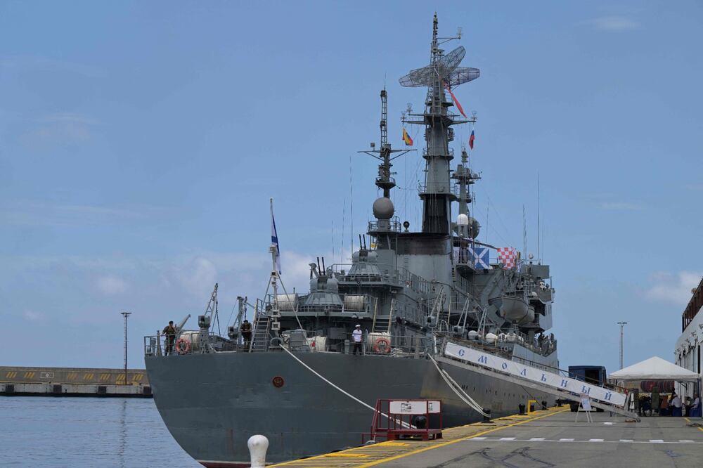 Buque de la Armada rusa llega a Venezuela en "visita de trabajo". Foto: AFP