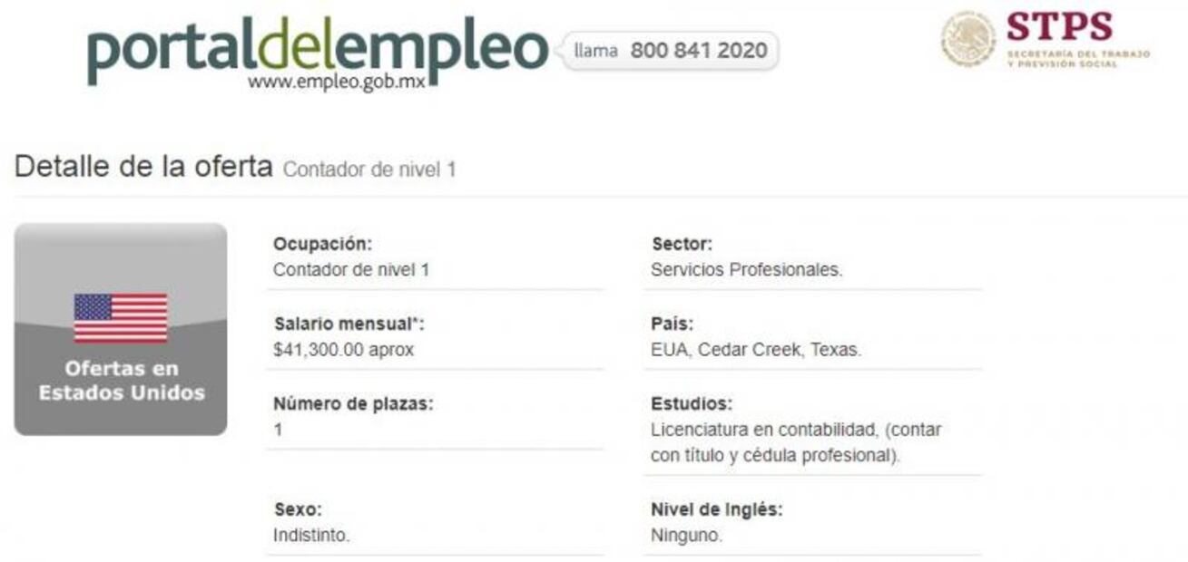 Trabajo en Estados Unidos para contador mexicano; pagan $41,300
