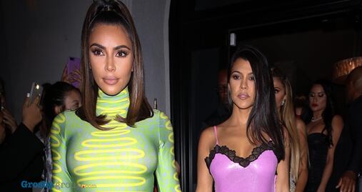 Kim Kardashian y sus hermanas lucen minivestidos y braless en West Hollywood 