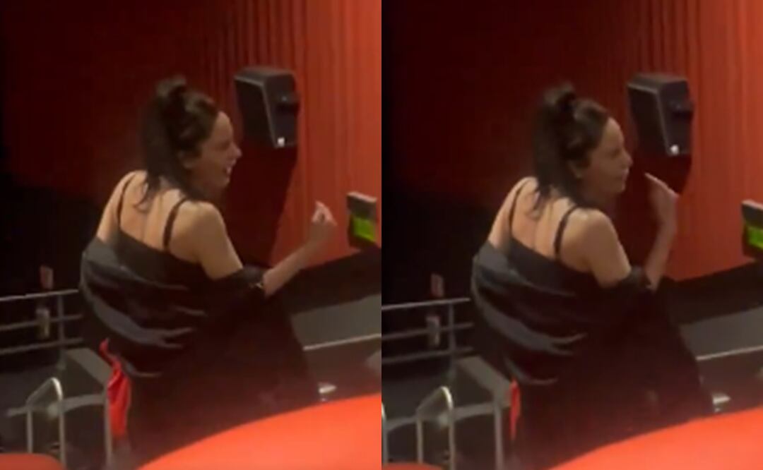 ‘Lady Cinemex’ enloquece contra asistentes en sala de cine de CDMX: ‘’Les dije homosexuales’’. Foto: Captura X