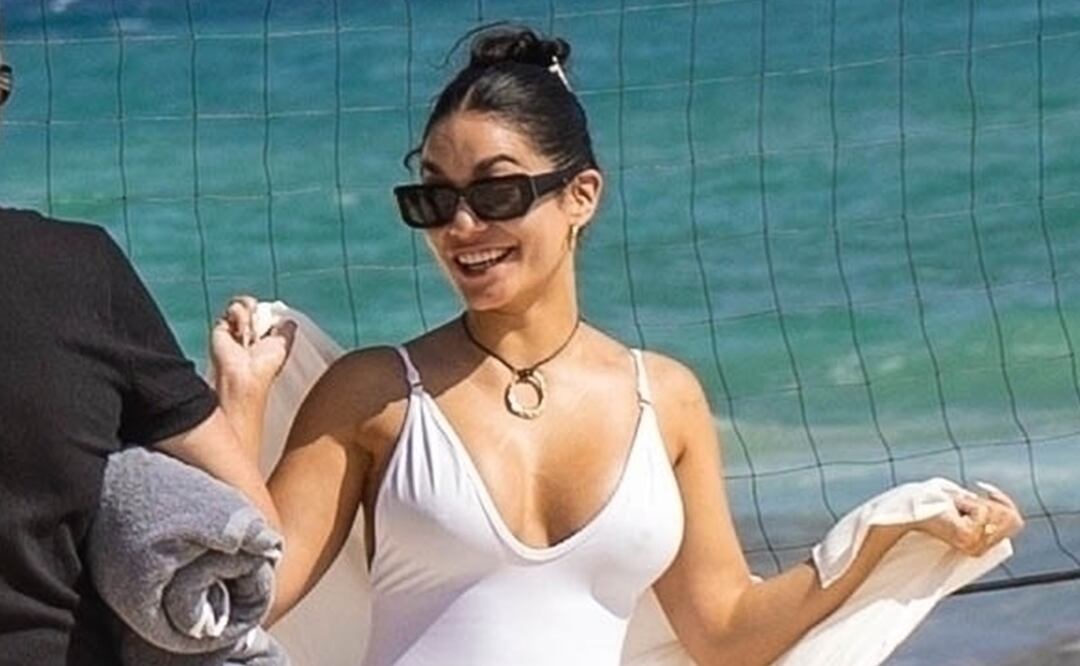 Vanessa Hudgens celebra su boda en México con su monokini más pequeño. Foto: The Grosby Group