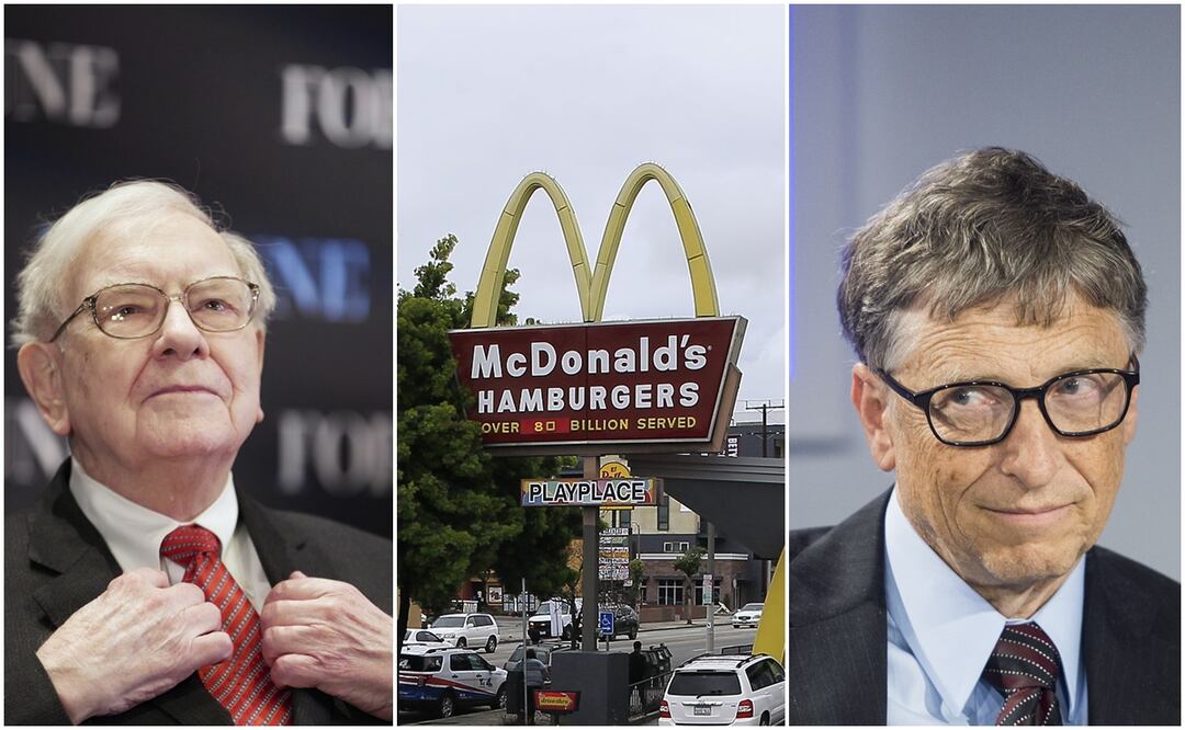 Bill Gates y Warren Buffett compartieron un almuerzo en McDonald’s. Fotos: AP
