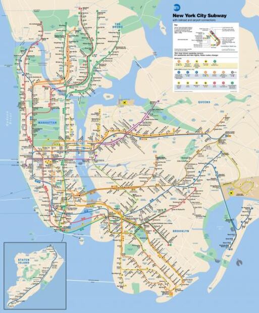 Mapa: las estaciones del Metro de la ciudad de Nueva York