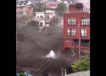 Video. Así fue el deslizamiento de tierra en centro de Japón