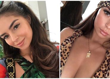 Demi Rose luce figura con traje de baño en Tulum