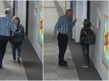 Video. Captan a maestro golpeando a estudiante en pasillos de escuela