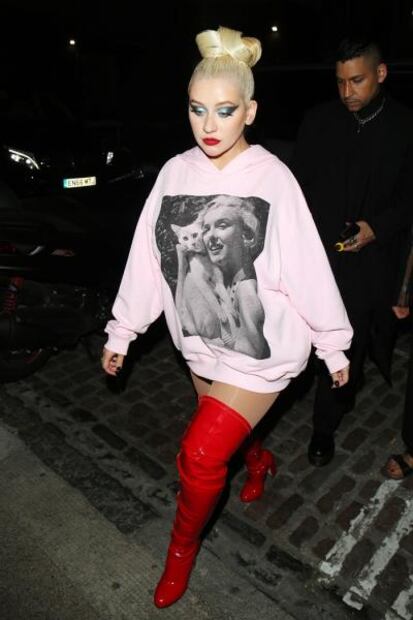 El look 'sin pantalón' con el que Christina Aguilera arrasó en Londres