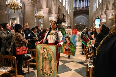 Realizan homenaje a la Virgen de Guadalupe en Notre Dame: "Esta misa es un milagro", dicen mexicanos