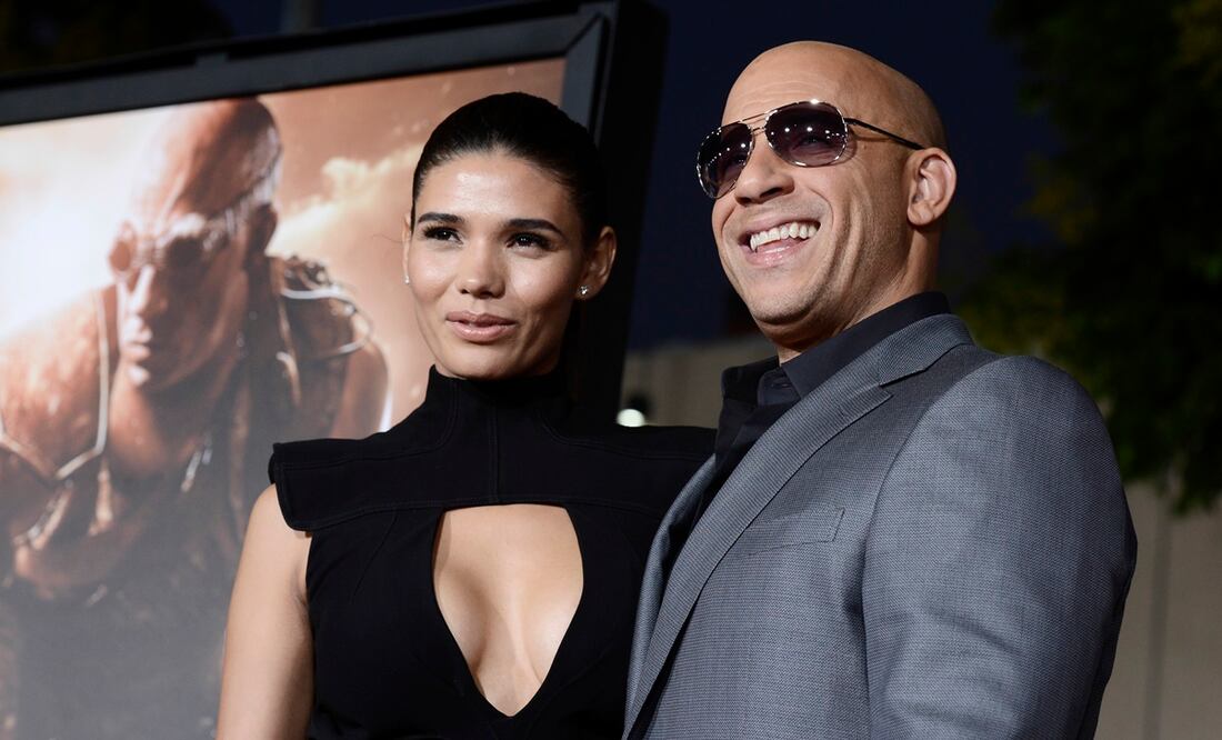 Vin Diesel y su esposa Paloma Jiménez en la alfombra roja de "Riddick" en 2013. Foto: AP