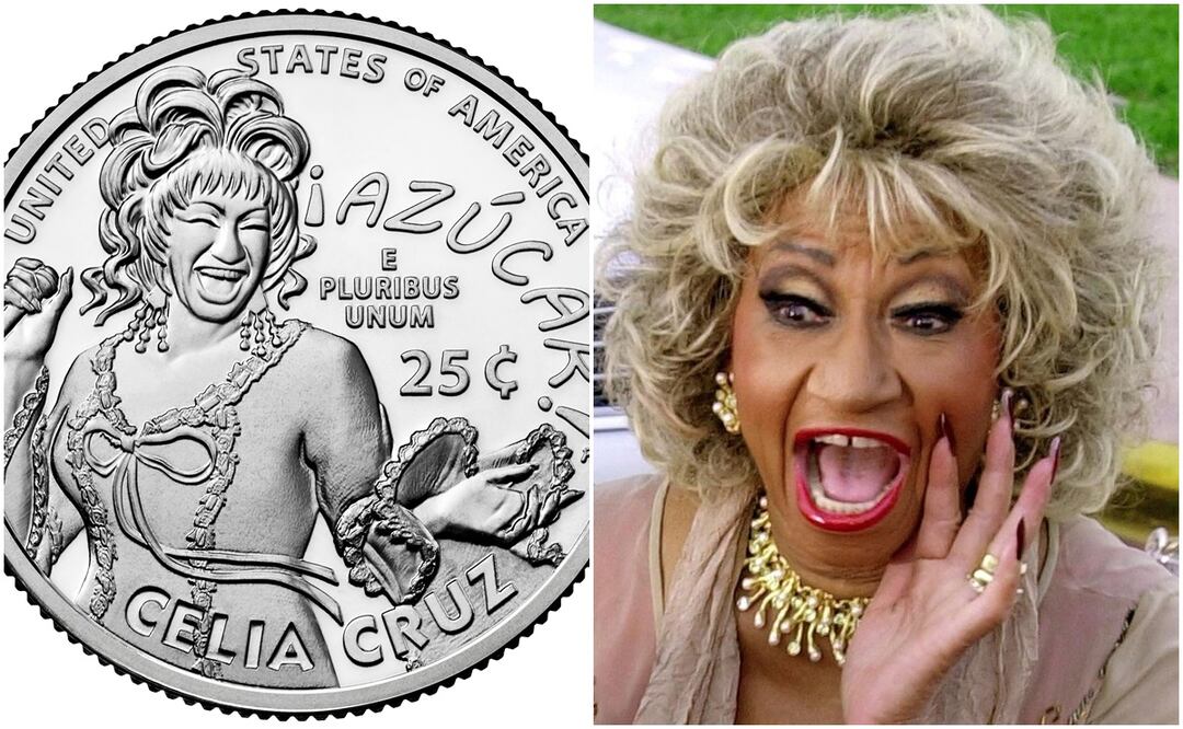 Moneda en honor a Celia Cruz es puesta en circulación en Estados Unidos. Fotos EFE y AFP