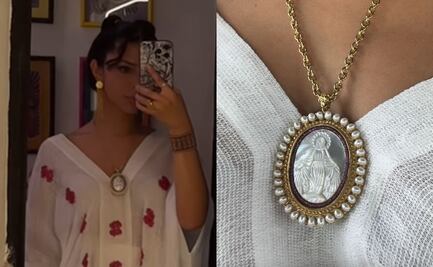 ¿Virgen de la dulce espera? Afirman que Ángela Aguilar adelantó que sí está embarazada con esta medalla católica