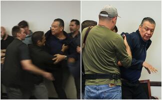 Sacan a empujones al senador Alex Padilla de conferencia de Kristi Noem sobre redadas contra migrantes