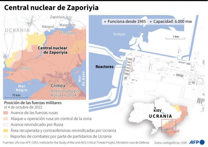 Putin se apropia de la central nuclear de Zaporiyia