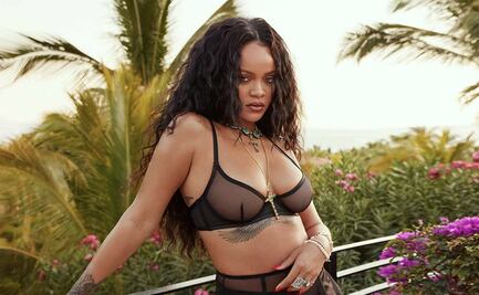 Rihanna “rompe” el internet con sesión en conjunto lencero y liguero amarillo