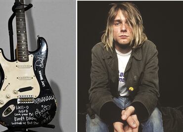 Subastan en casi 600,000 dólares guitarra destrozada por Kurt Cobain