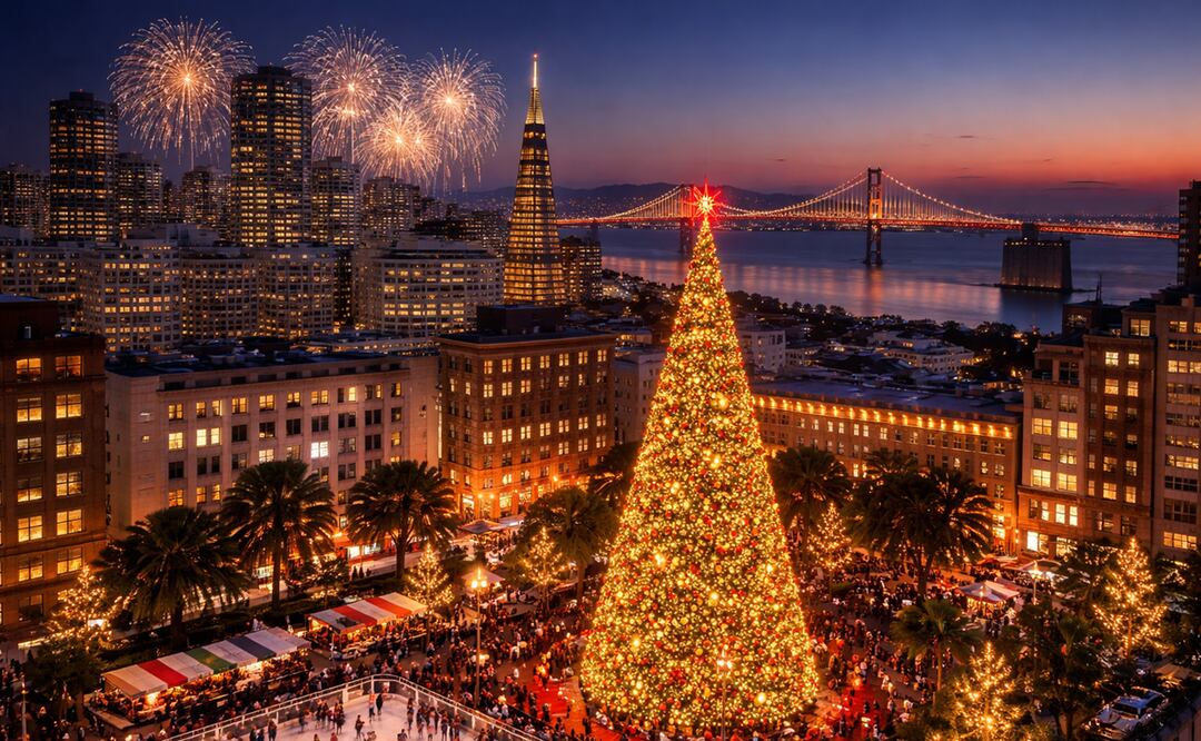 Navidad y Año Nuevo en San Francisco. Foto: Chat GPT