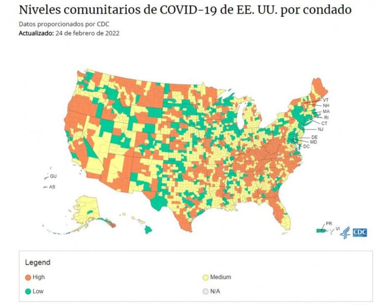Estados Unidos relaja medidas sobre uso de cubrebocas en sitios públicos