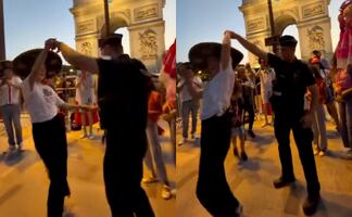 Mexicana “conquista” a policía francés al ritmo de los Tigres del Norte en los Juegos Olímpicos. VIDEO