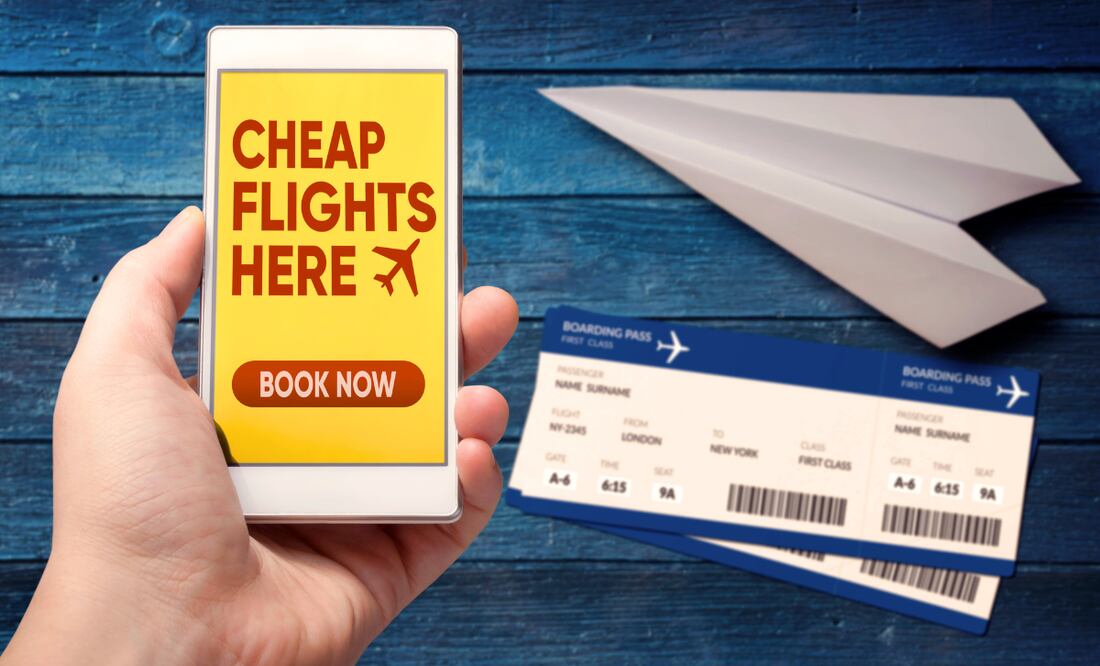 5 consejos para comprar vuelos baratos en línea en 2025. Truco recomendado por expertos. Foto Canva