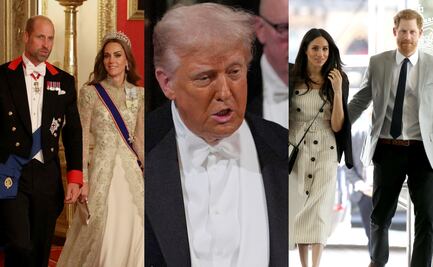 La indirecta que le hizo Donald Trump al príncipe Harry y Meghan Markle en cena con la familia real 