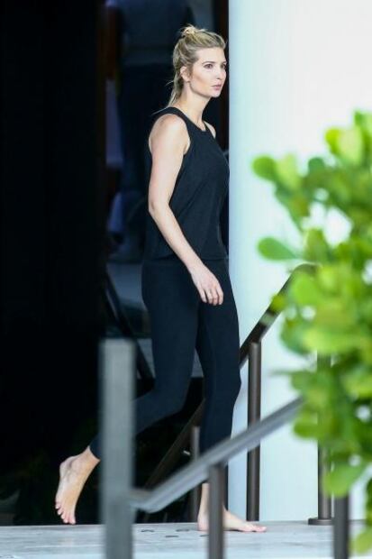 Ivanka Trump presume leggings negros en su lujoso condominio