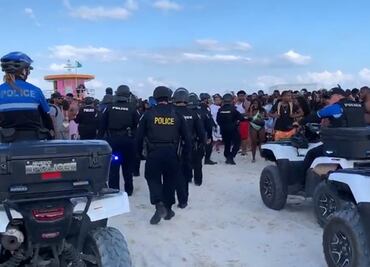 Policía de Miami Beach patrulla playas y confisca alcohol a springbreakers
