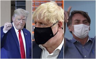 Trump se une a Johnson y Bolsonaro: con Covid-19 los 3 líderes más escépticos