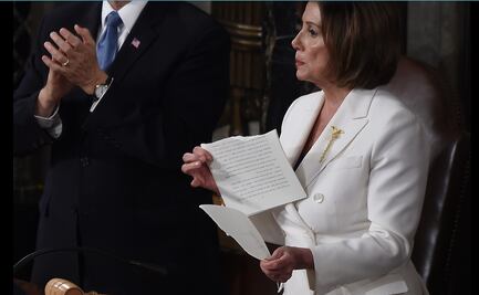 Pelosi sobre discurso de Trump: "Rompí el texto porque destrozó la verdad”