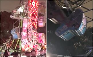 Terror en feria de Los Ángeles: juego mecánico colapsa y deja atrapados a decenas de estudiantes. VIRAl