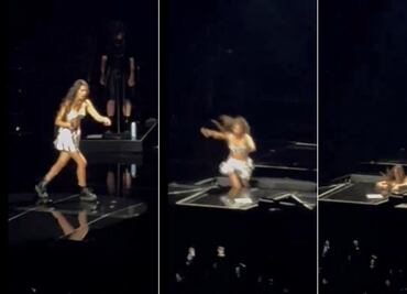 Olivia Rodrigo sufre aparatosa caída en pleno concierto y preocupa a fans. VIDEO