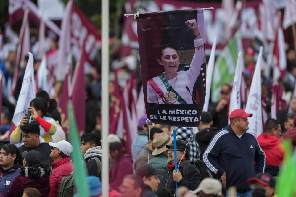 Claudia Sheinbaum repasa su Administración en informe de 100 días de gobierno. Foto: AP