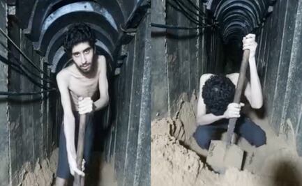 Impactante video muestra a rehén israelí cavando su tumba; familia clama por su vida