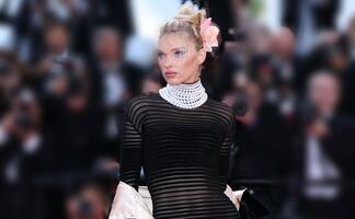 Elsa Hosk es el epítome de la elegancia en Cannes; se luce con impresionante vestido de transparencias  
