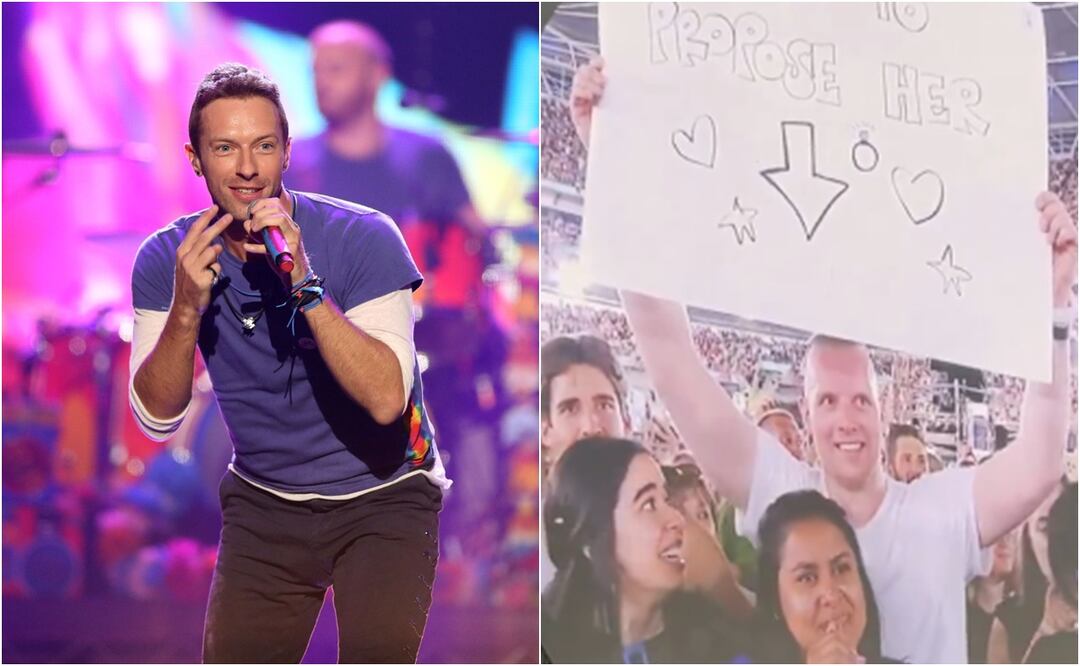 'Kisscam' de Coldplay ahora une corazones: Chris Martin se convierte en cómplice de una propuesta de matrimonio. Foto: AP / Captura de pantalla X