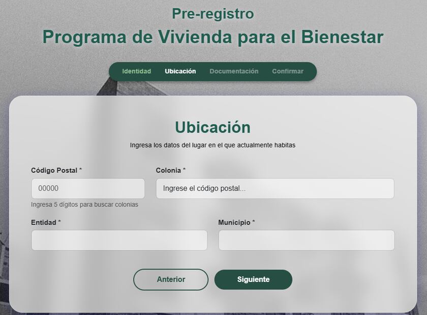 Vivienda del bienestar pre registro en linea. Foto: Tomada CONAVI