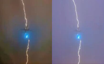 Avión es golpeado por un rayo en pleno vuelo y se vuelve viral en redes sociales. VIDEO