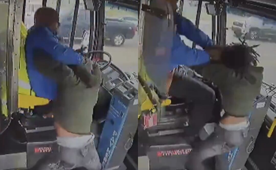 Pasajero provoca choque tras golpear al chofer de un camión en movimiento en Estados Unidos. Foto: Captura X