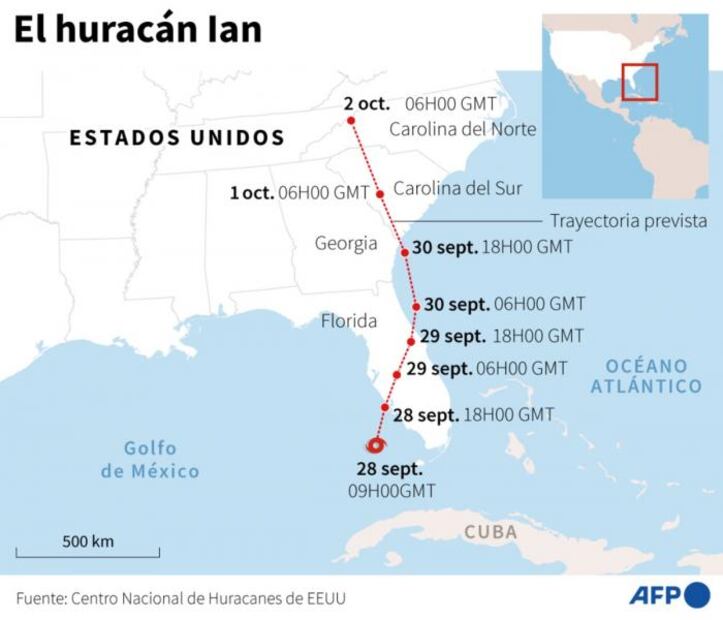 Huracán Ian se acerca a la costa oeste de Florida con vientos “catastróficos", ¿dónde pegará?
