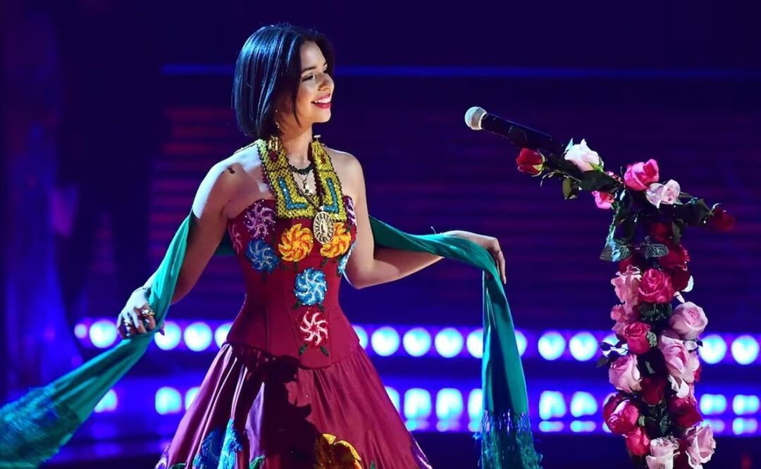 Ángela Aguilar. Con firmas, fans piden detener bullying contra la esposa de Christian Nodal. “Le tienen envidia”. Foto: AFP