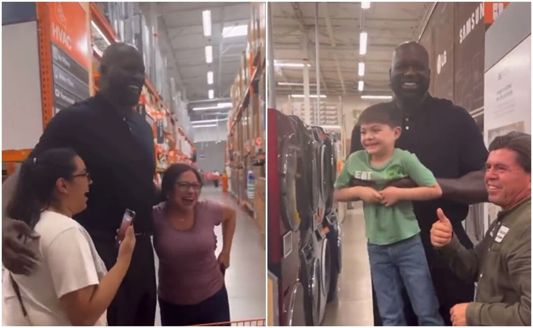 Shaquille O'neal regala lavadora y secadora. Foto tomada de video