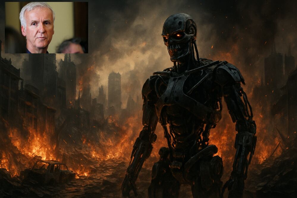 James Cameron revela lo que podría desatar un apocalipsis nuclear al estilo "Terminator". Imagen generada con AI