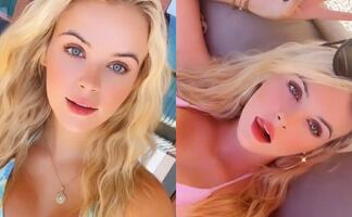 Bisnieta de legendario cineasta de Hollywood deslumbra en diminuto bikini rosa