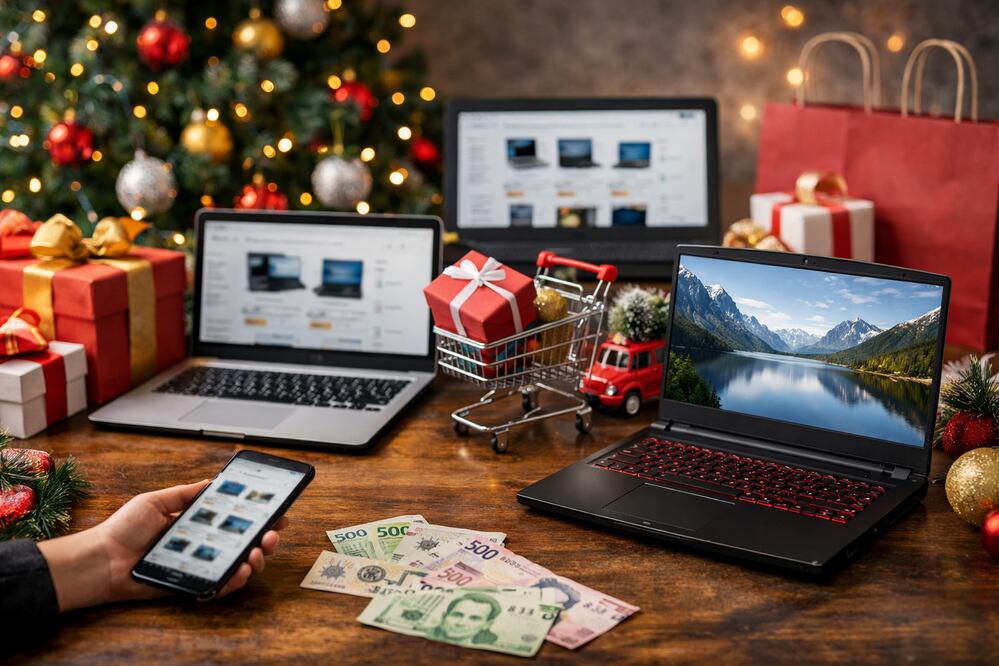 Ofertas de Navidad 2025: donde comprar laptops de menos de 10 mil pesos y con MSI. Foto: IA