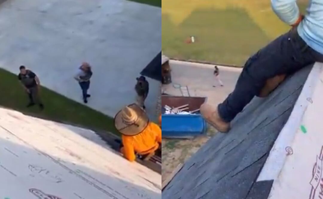 Trabajadores migrantes arriesgan su vida por operativo de ICE: "Nos cayó la migra" | Fotos: Video 'X' @Bubblebathgirl