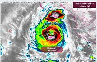 ¿Dónde impactará el huracán Priscilla y qué estados de México estarán en mayor riesgo?
