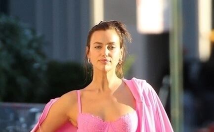 Irina Shayk se luce con lencería rosa durante sesión de fotos en NY